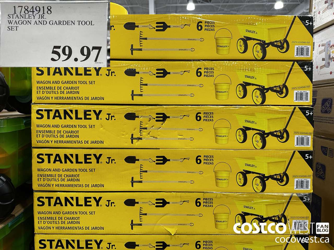 1784918 STANLEY JR. WAGON AND GARDEN TOOL SET $59.97