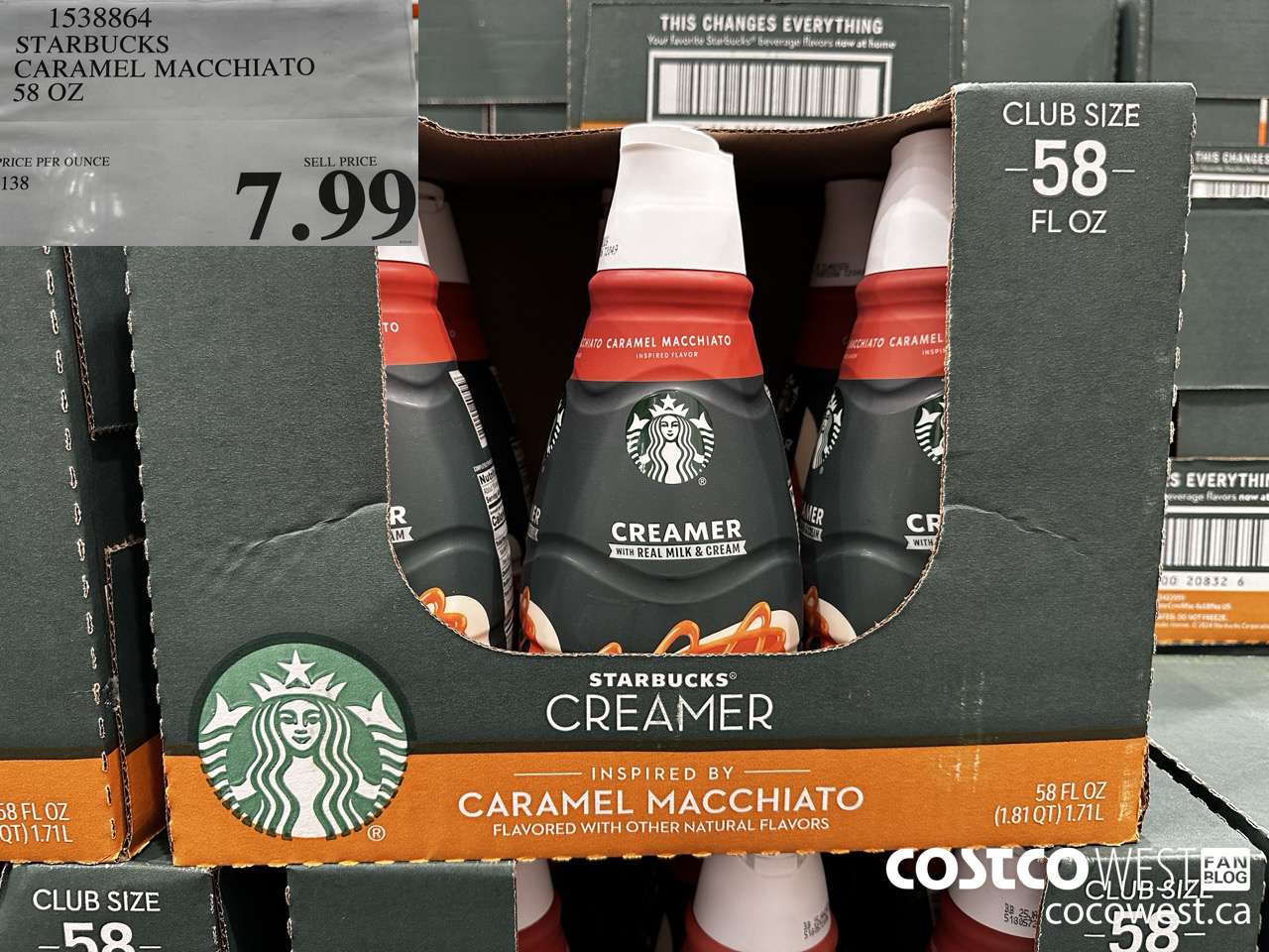 1538864 STARBUCKS CARAMEL MACCHIATO 58 OZ $7.99