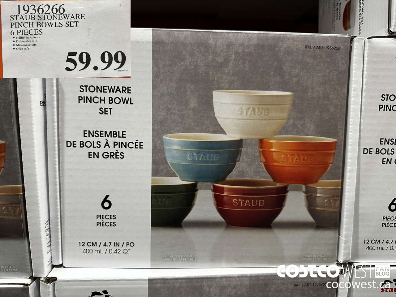 1936266 STAUB STONEWARE PINCH BOWLS SET 6 PIECES $59.99