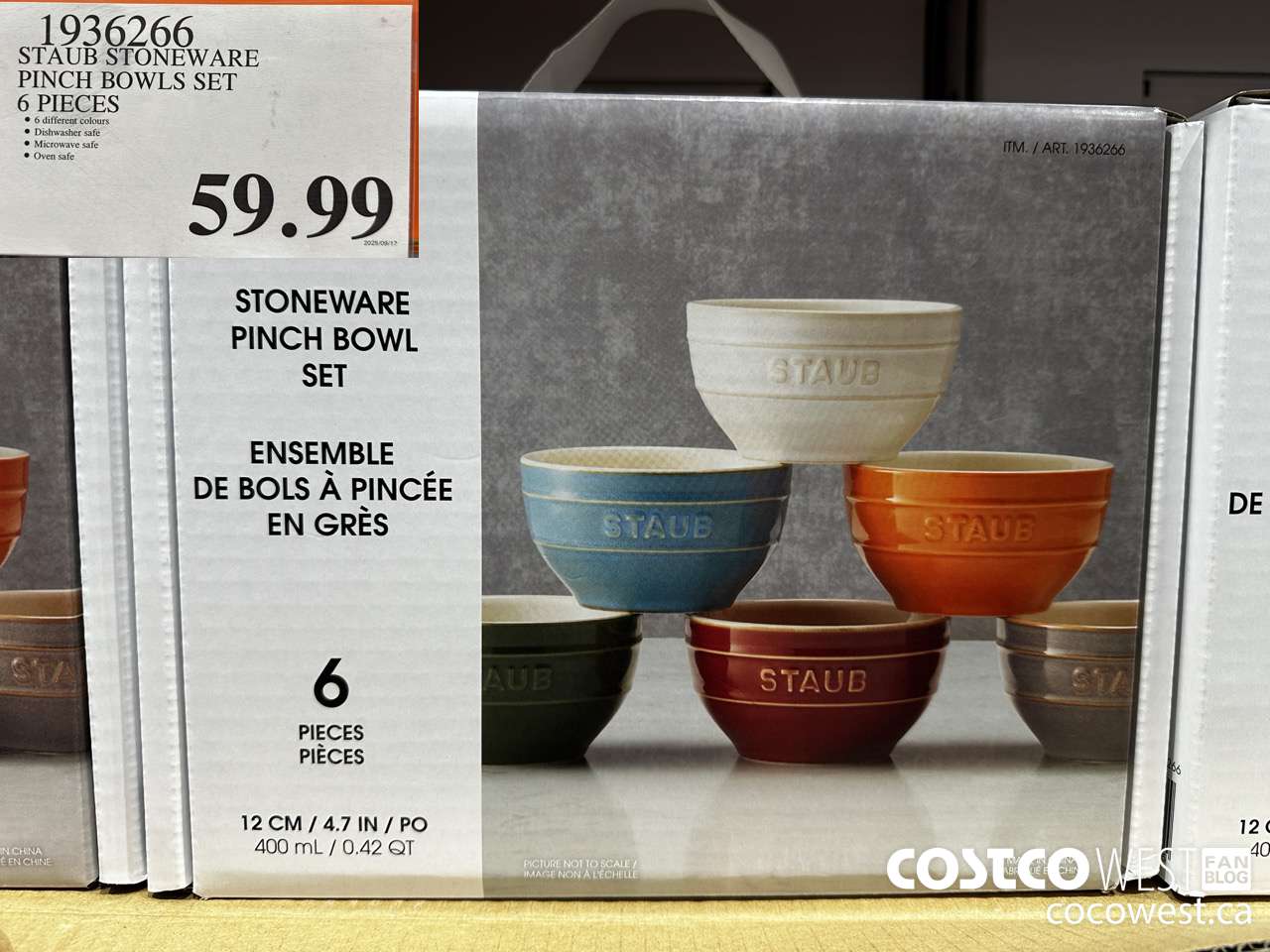 1936266 STAUB STONEWARE PINCH BOWLS SET 6 PIECES $59.99