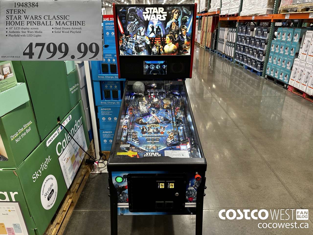 1948384 STERN STAR WARS CLASSIC HOME PINBALL MACHINE $4799.99