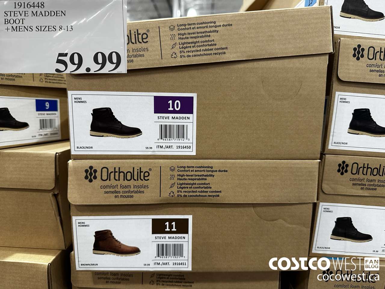 1916448 STEVE MADDEN BOOT MENS SIZES 8-13 $59.99