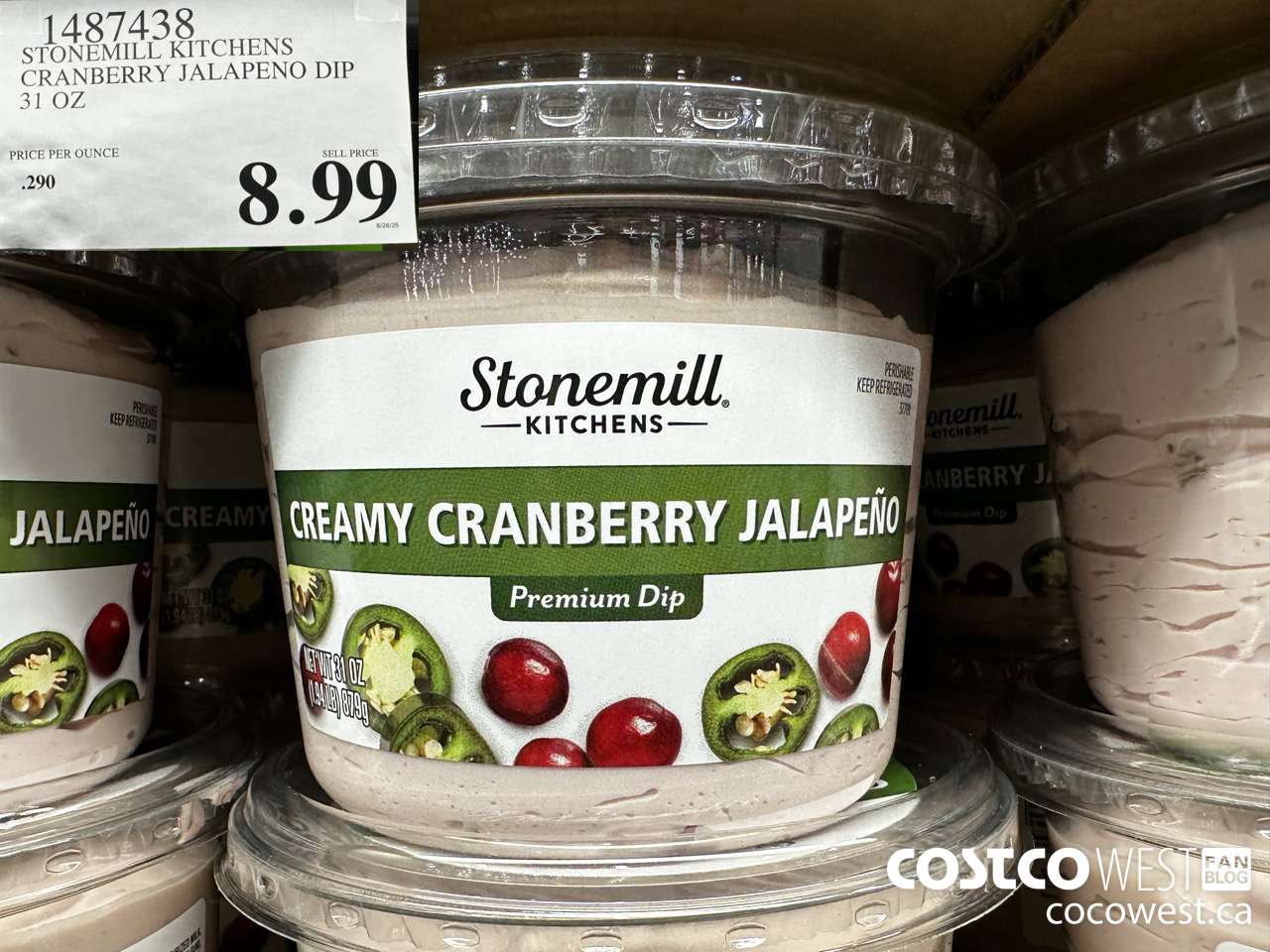 1487438 STONEMILL KITCHENS CRANBERRY JALAPENO DIP 31 OZ  $8.99