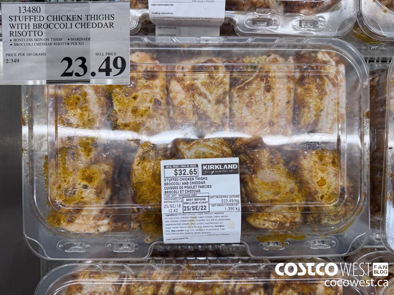 13480 STUFFED CHICKEN THIGHS WITH BROCCOLI CHEDDAR RISOTTO $23.49