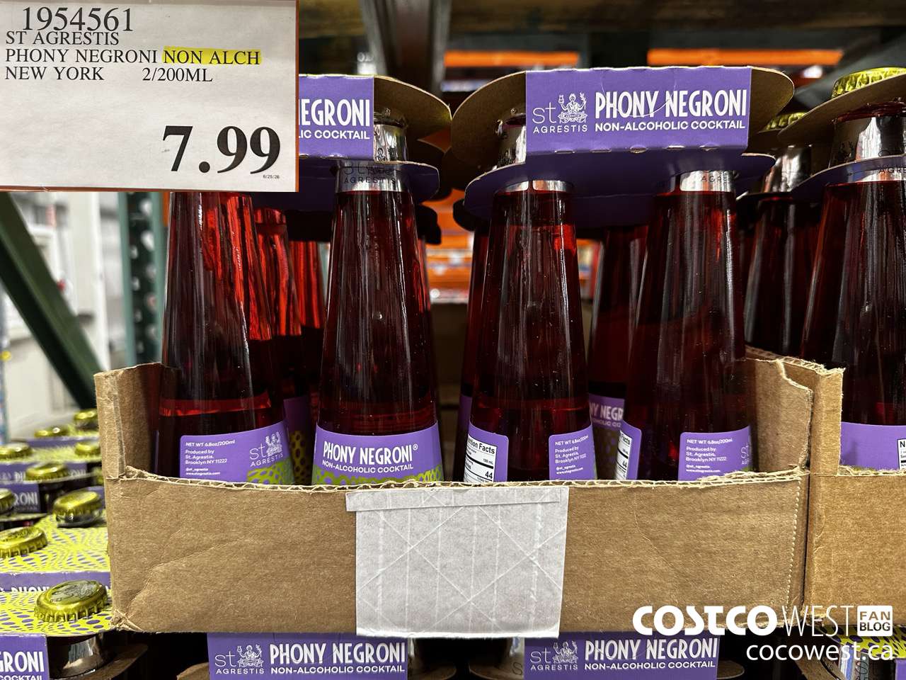1954561 ST AGRESTIS PHONY NEGRONI NON ALCH NEW YORK 2/200ML $7.99