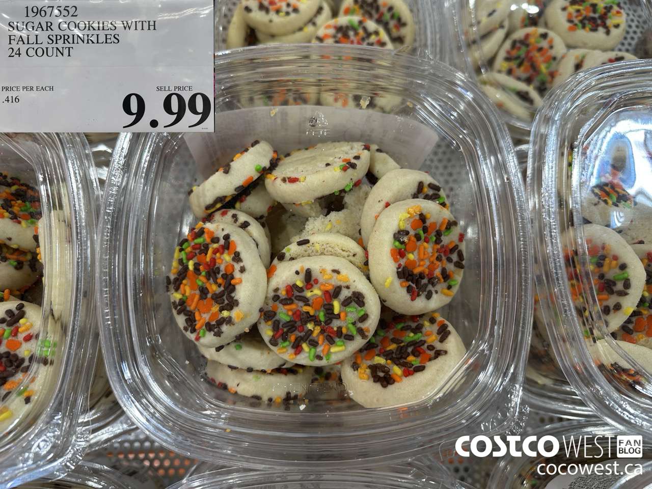 1967552 SUGAR COOKIES WITH FALL SPRINKLES 24 COUNT $9.99