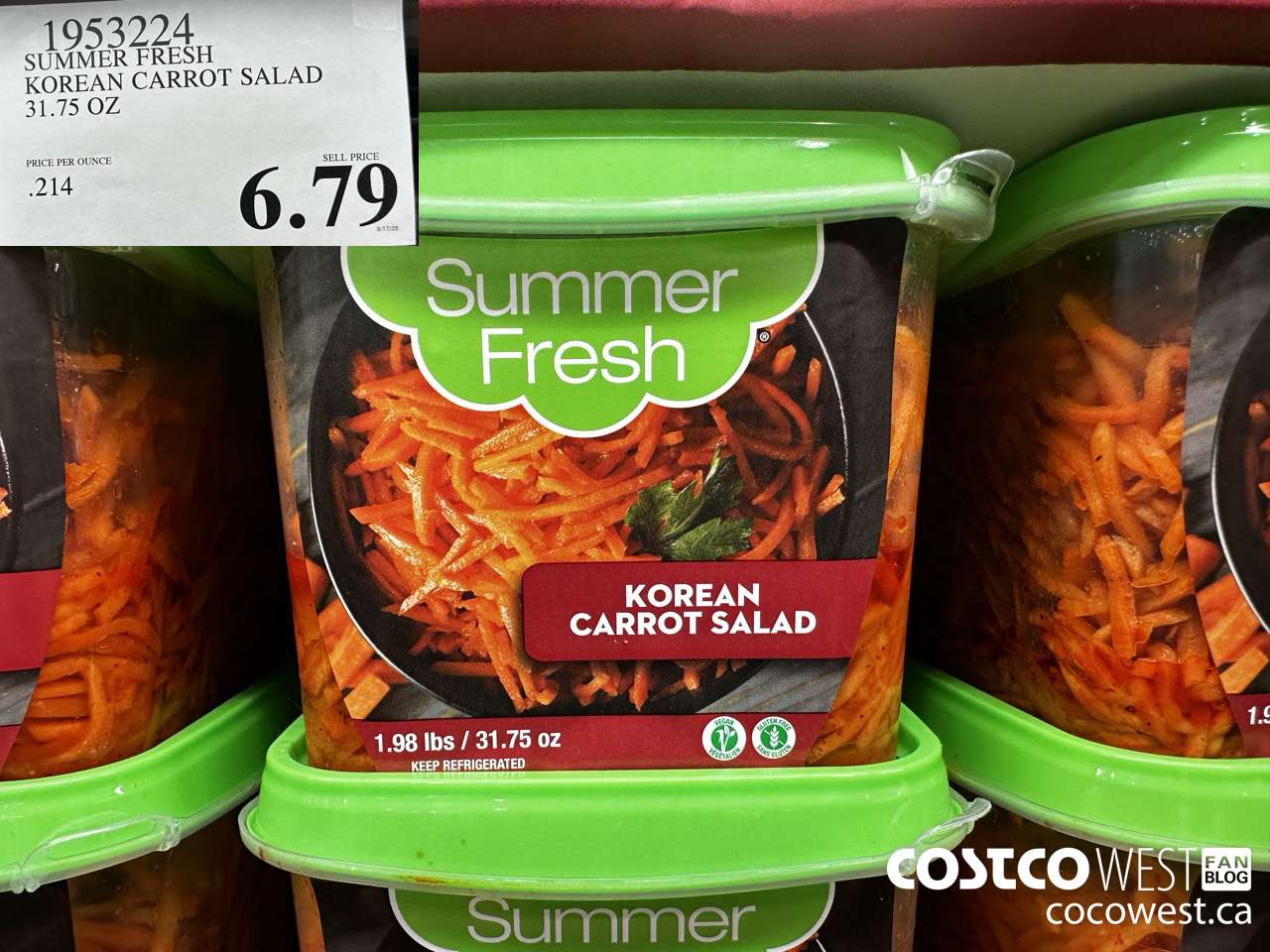 1953224 SUMMER FRESH KOREAN CARROT SALAD 31.75 OZ $6.79