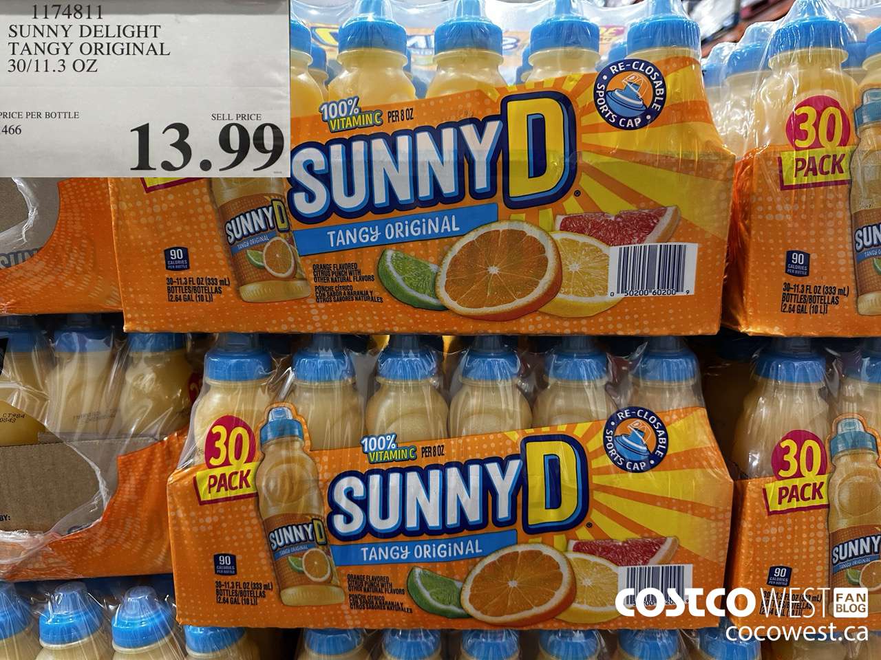 1174811 SUNNY DELIGHT TANGY ORIGINAL 30/11.3 OZ $13.99