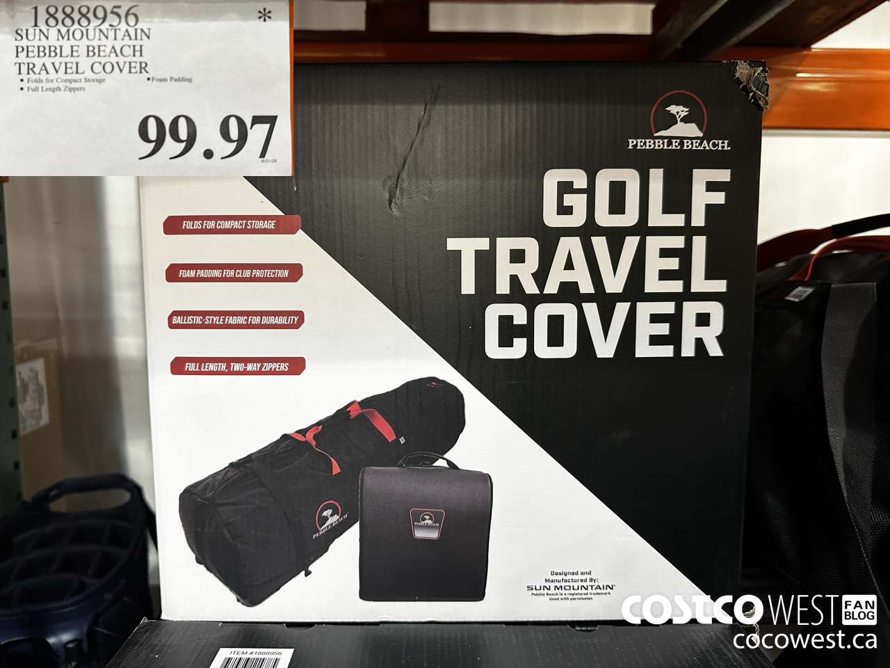 1888956 SUN MOUNTAIN PEBBLE BEACH TRAVEL COVER $99.97