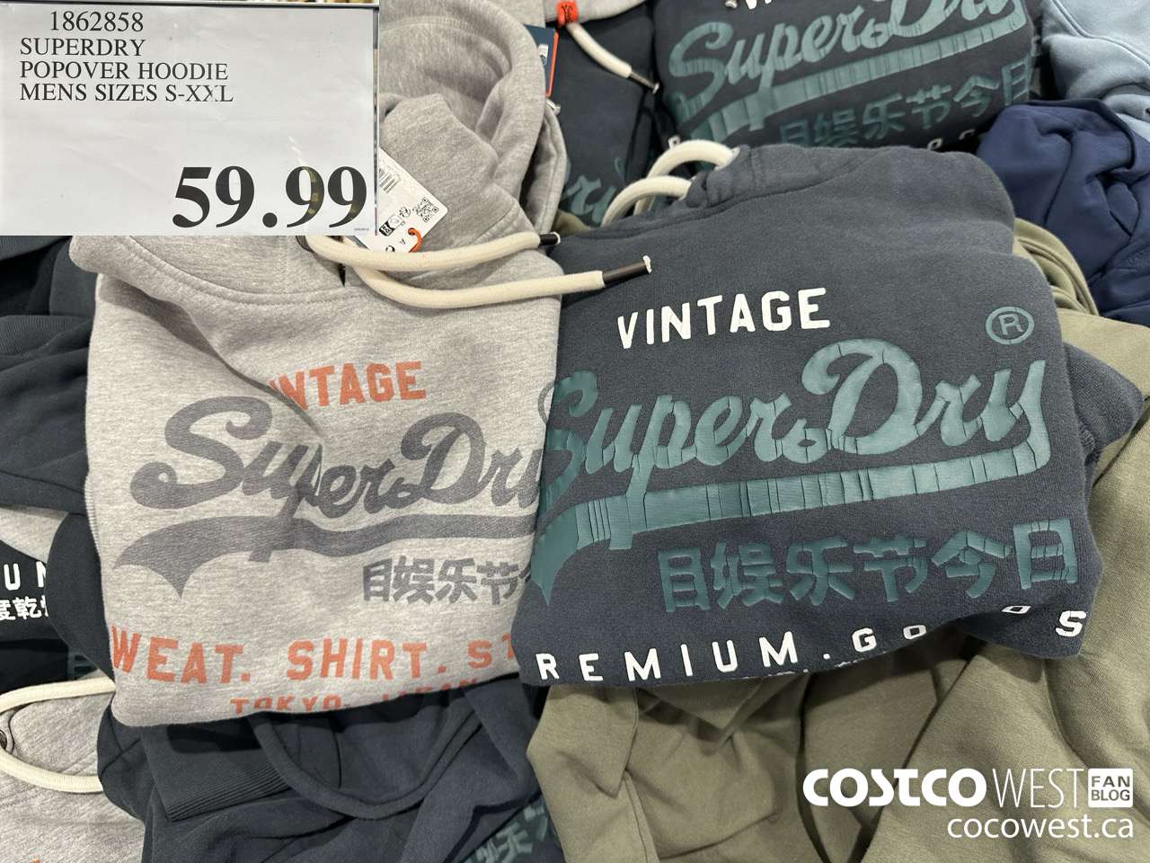 1862858 SUPERDRY POPOVER HOODIE MENS SIZES S-XXL $59.99