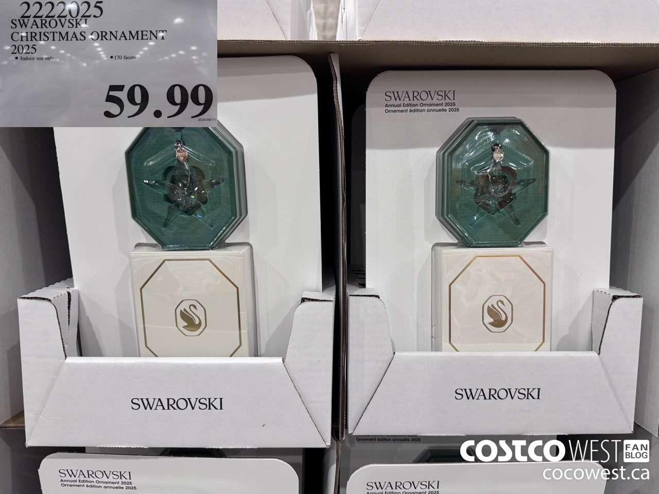 2222025 SWAROVSKI CHRISTMAS ORNAMENT 2025 $59.99