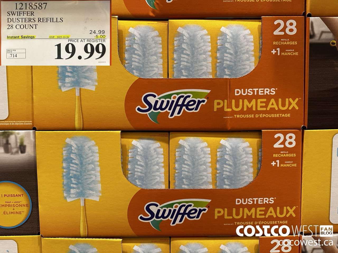 1218587 SWIFFER DUSTERS REFILLS 28 COUNT ($5.00 INSTANT SAVINGS EXPIRES ON 2025-10-26) $19.99