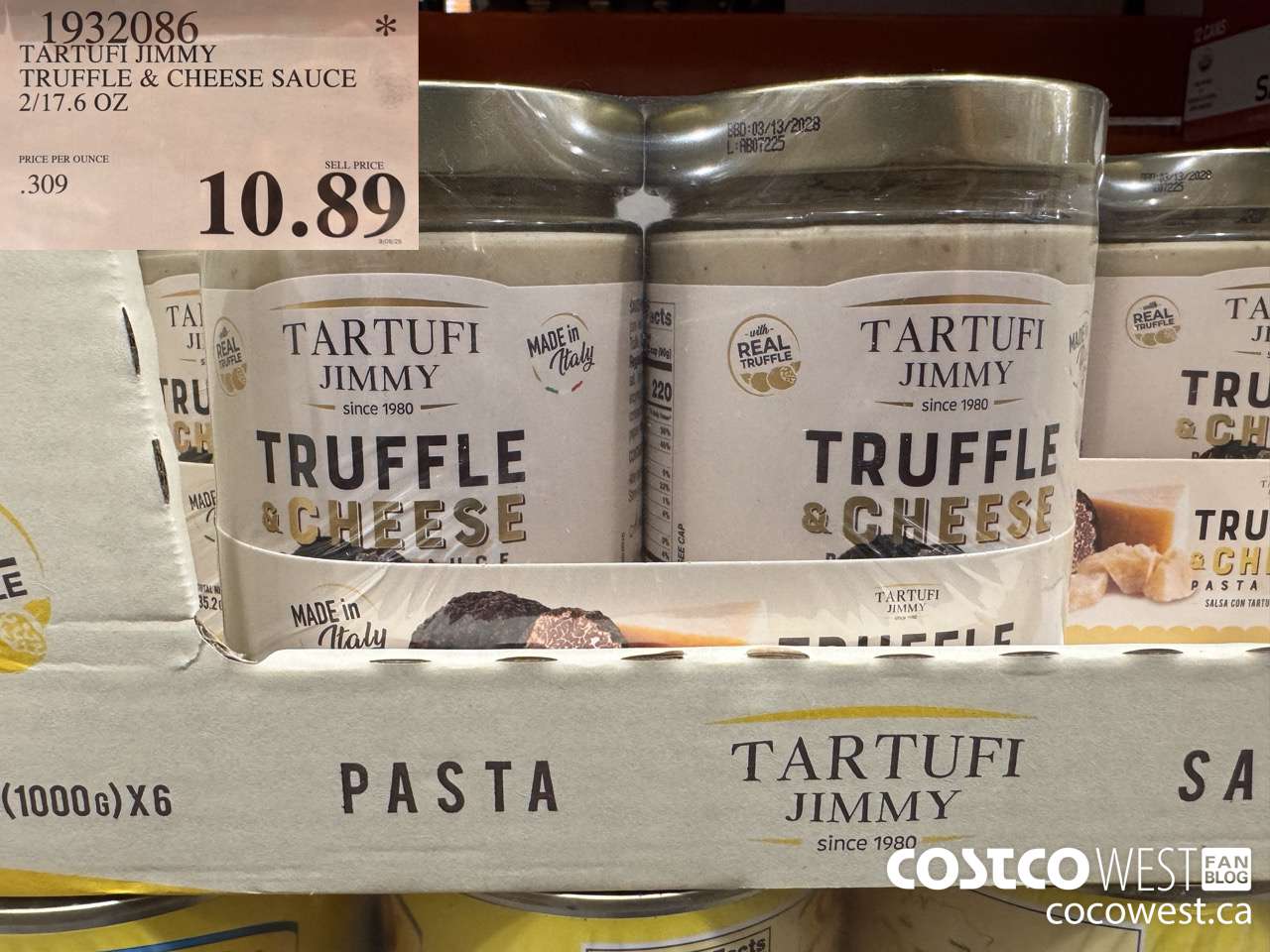 1932086 TARTUFI JIMMY TRUFFLE & CHEESE SAUCE 2/17.6 OZ $10.89