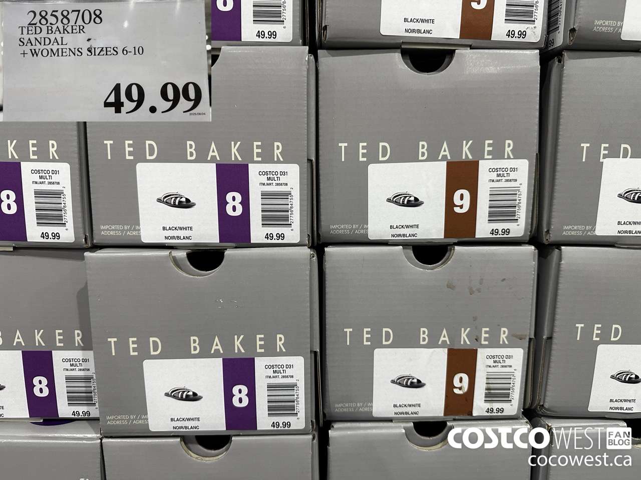 2858708 TED BAKER SANDAL WOMENS SIZES 6-10 $49.99