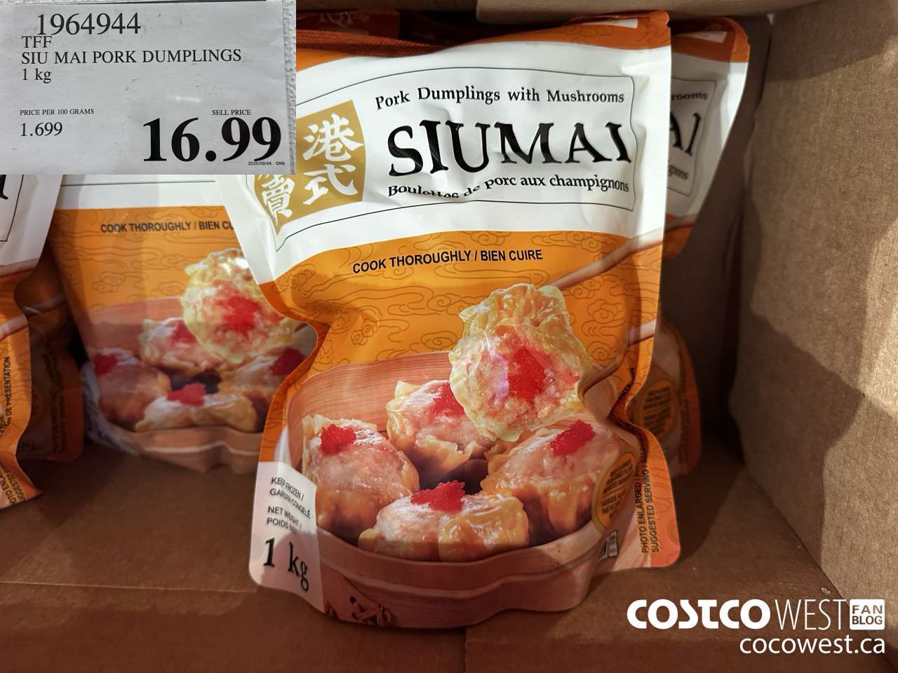 1964944 TFF SIU MAI PORK DUMPLINGS 1KG $16.99