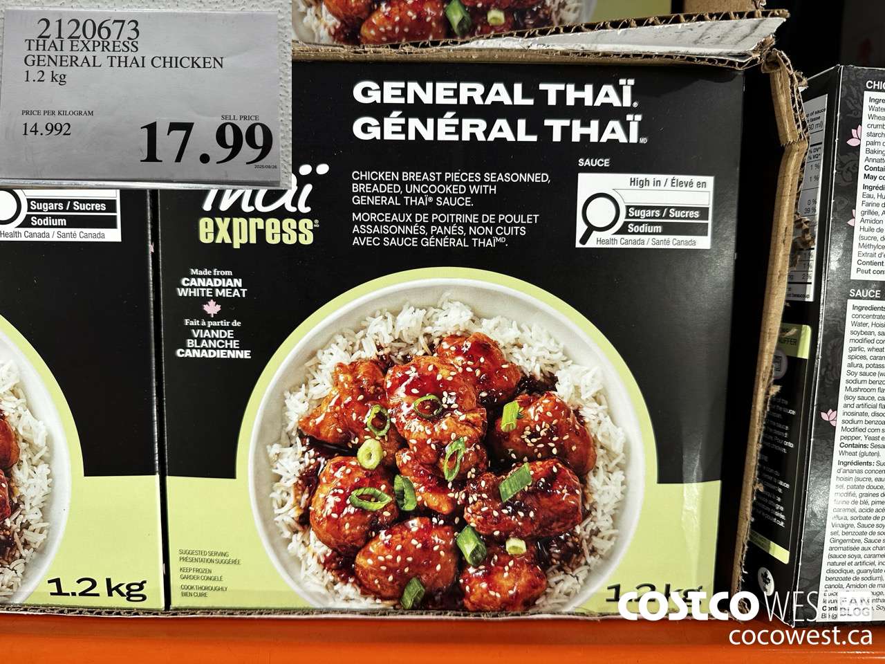 2120673 THAI EXPRESS GENERAL THAI CHICKEN 1.2KG $17.99