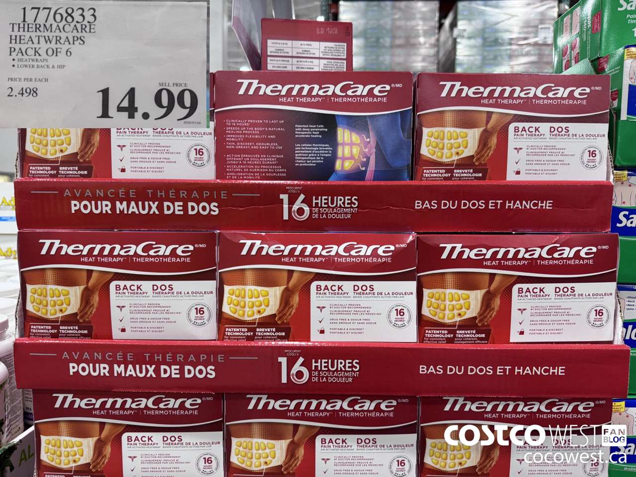 1776833 THERMACARE HEATWRAPS BACK PAIN THERAPY PACK OF 6 $14.99