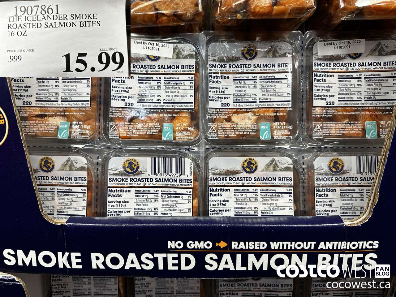 1907861 THE ICELANDER SMOKE ROASTED SALMON BITES 16 OZ $15.99
