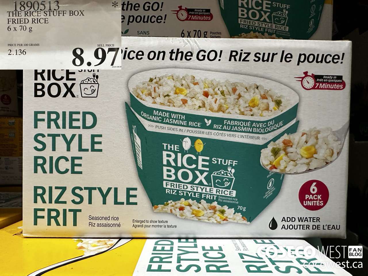 1890513 THE RICE STUFF BOX FRIED RICE 6 X 70G $8.97