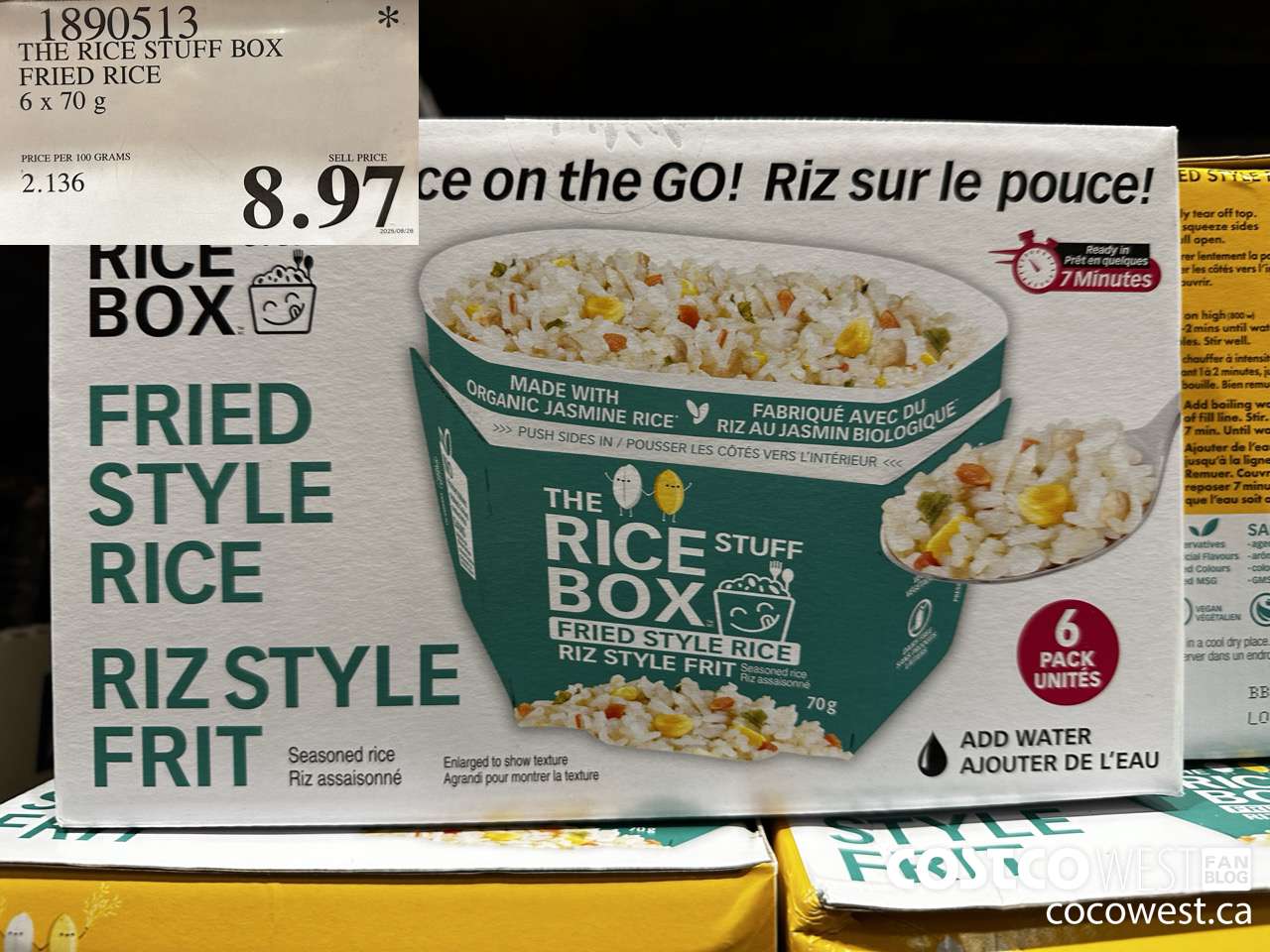1890513 THE RICE STUFF BOX FRIED RICE 6 X 70G $8.97