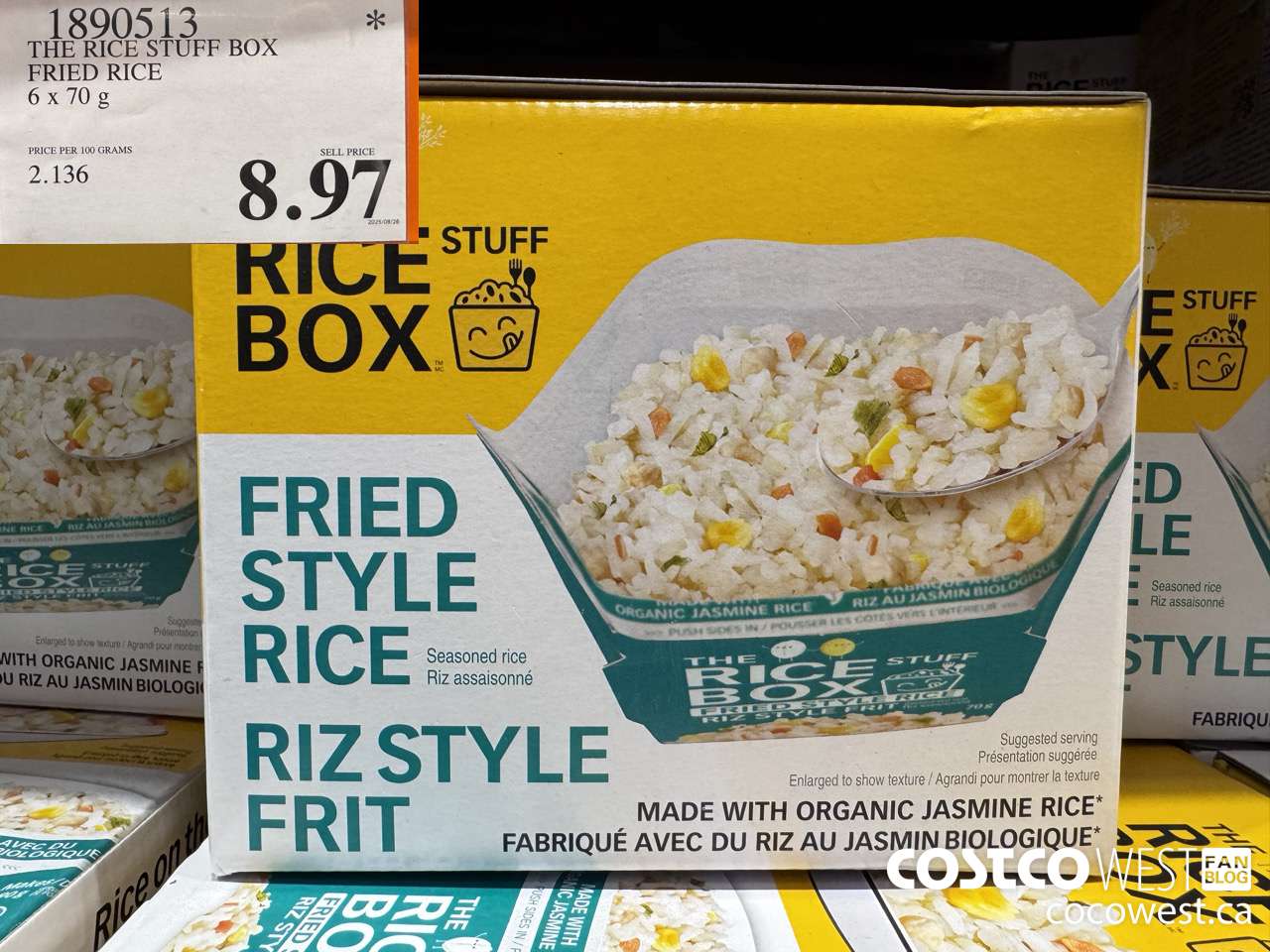 1890513 THE RICE STUFF BOX FRIED RICE 6 X 70G $8.97