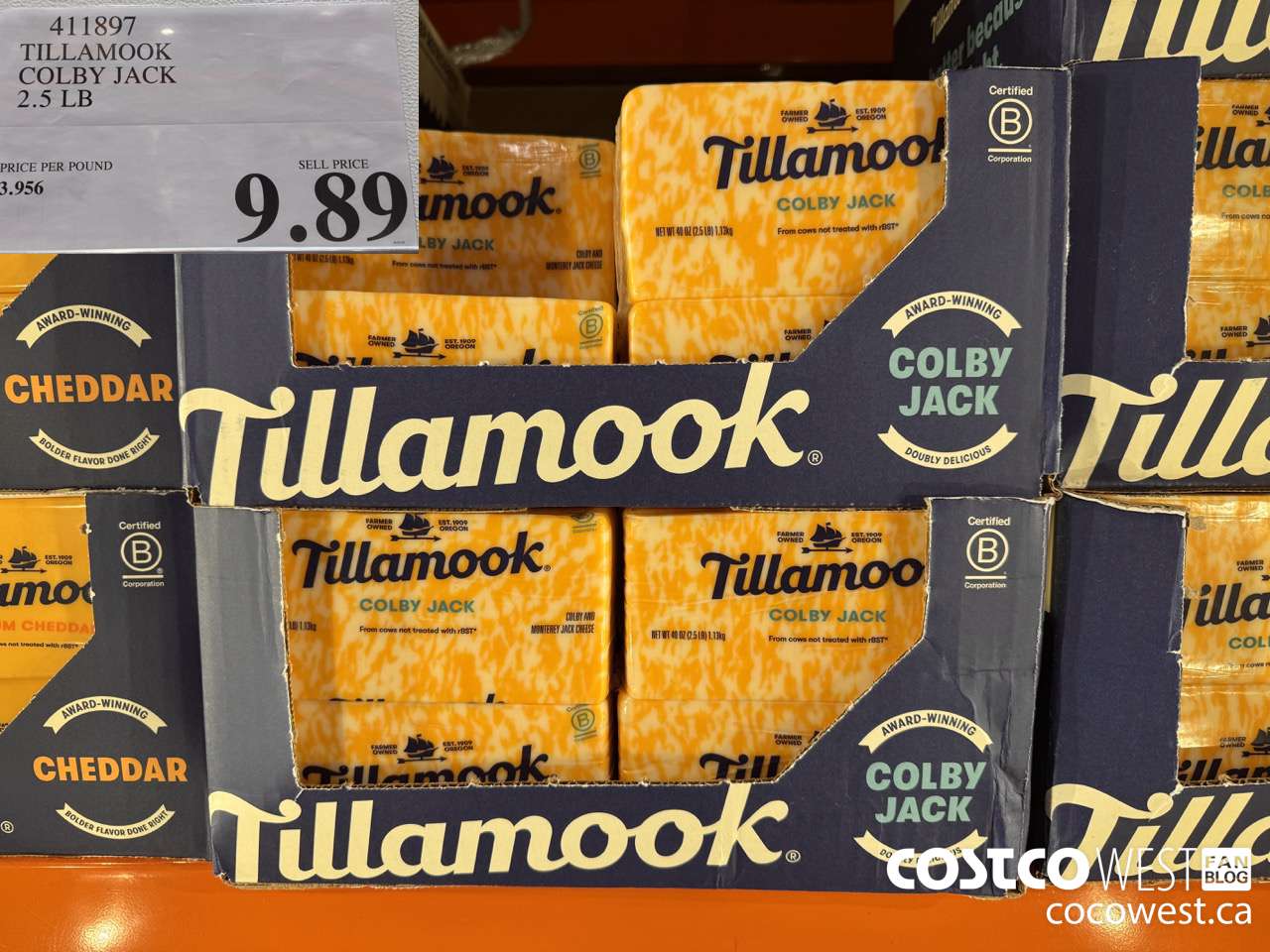 411897 TILLAMOOK COLBY JACK 2.5 LBS  $9.89