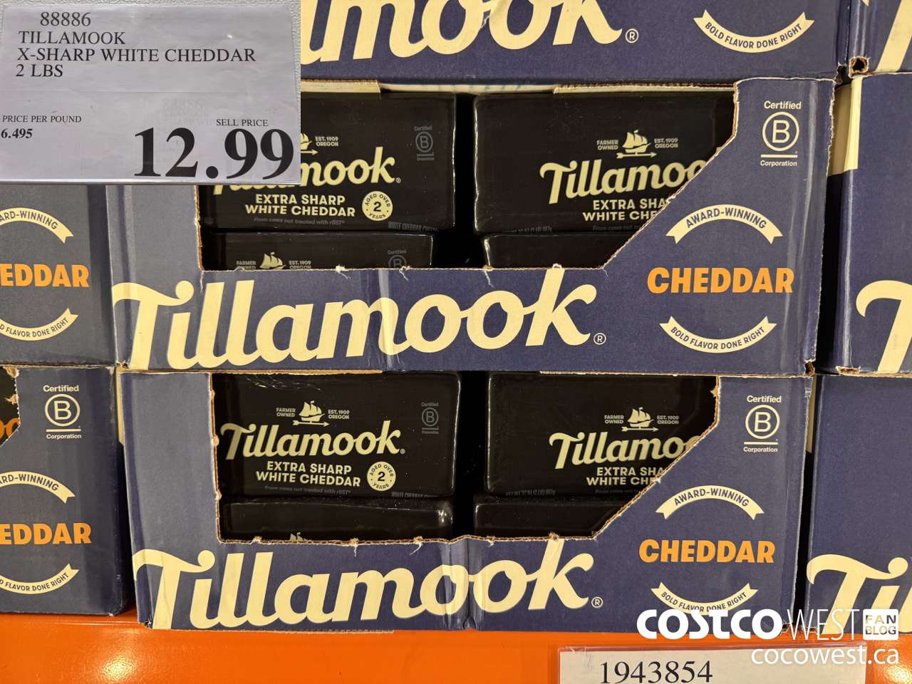 88886 TILLAMOOK X-SHARP WHITE CHEDDAR 2 LBS $12.99