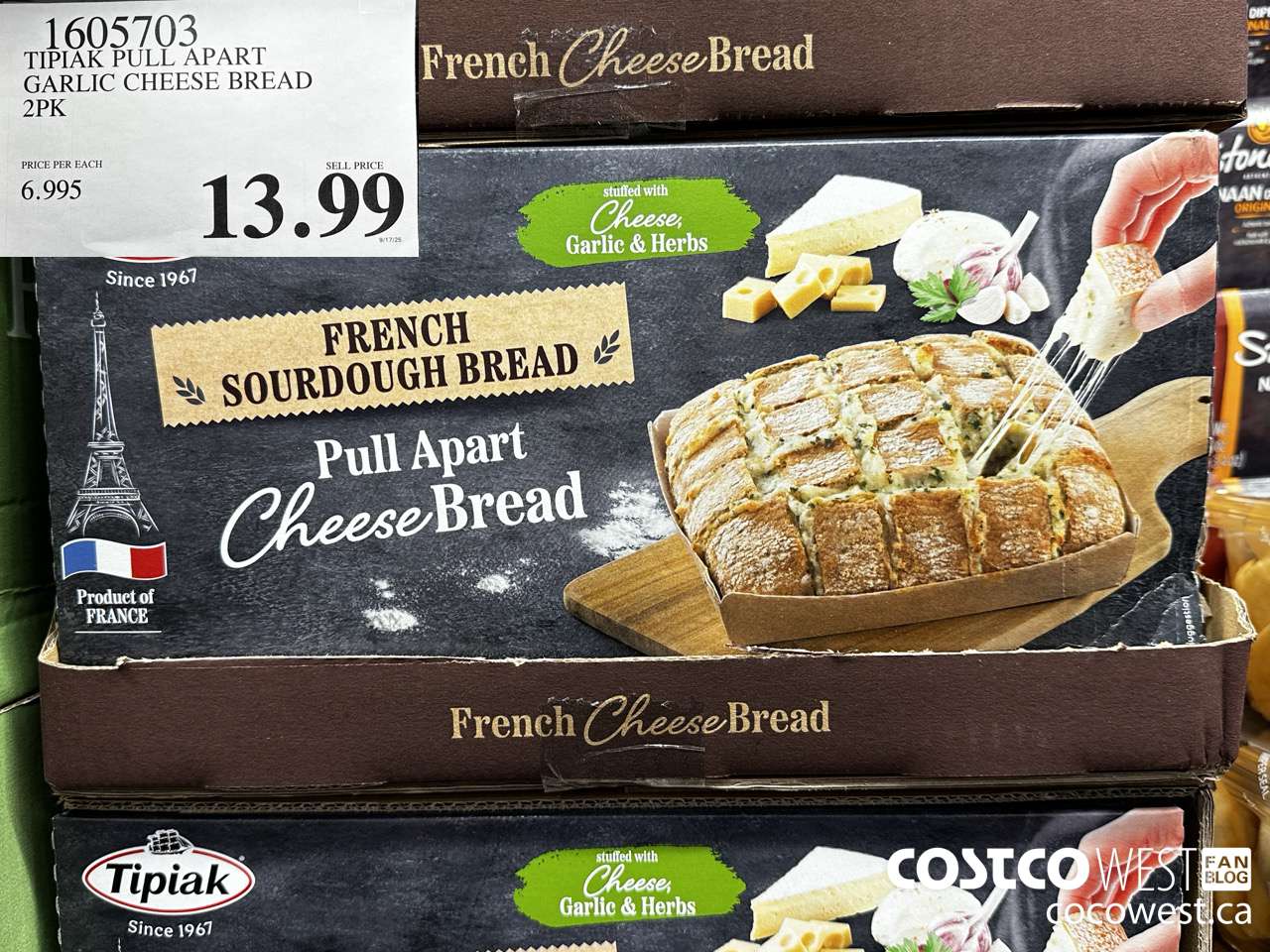 1605703 TIPIAK PULL APART GARLIC CHEESE BREAD 2PK $13.99