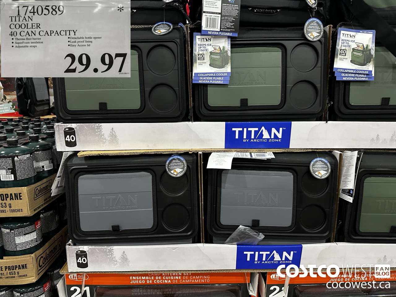 1740589 TITAN COOLER 40 CAN CAPACITY $29.97