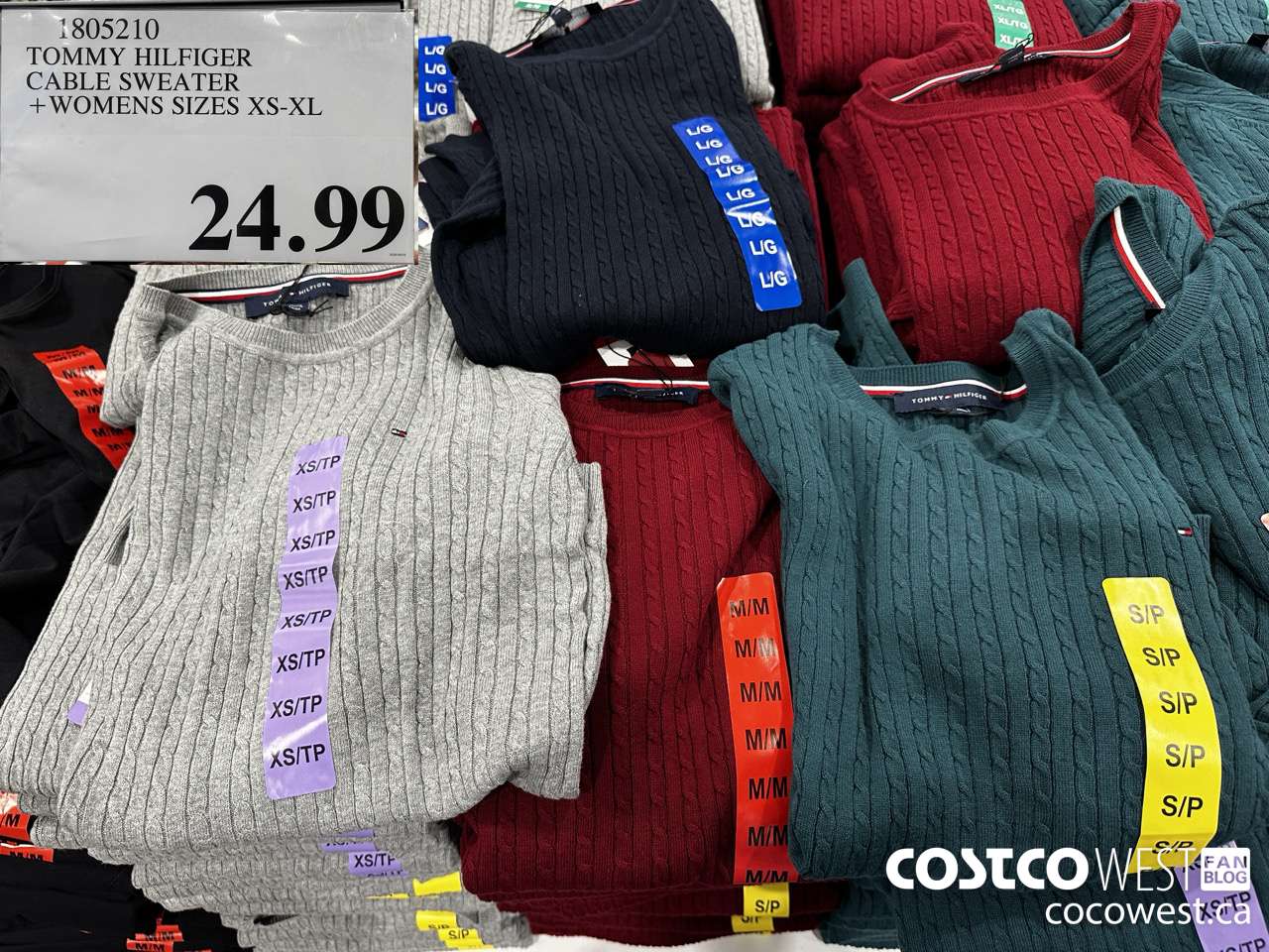 1805210 TOMMY HILFIGER CABLE SWEATER WOMENS SIZES XS-XL $24.99