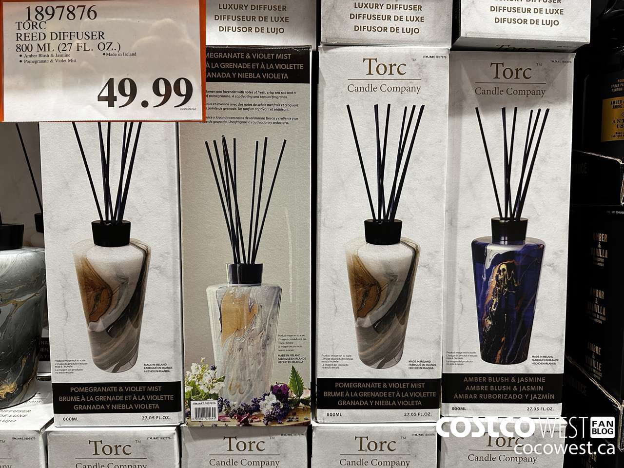 1897876 TORC REED DIFFUSER 800ML (27 FL. OZ.) $49.99