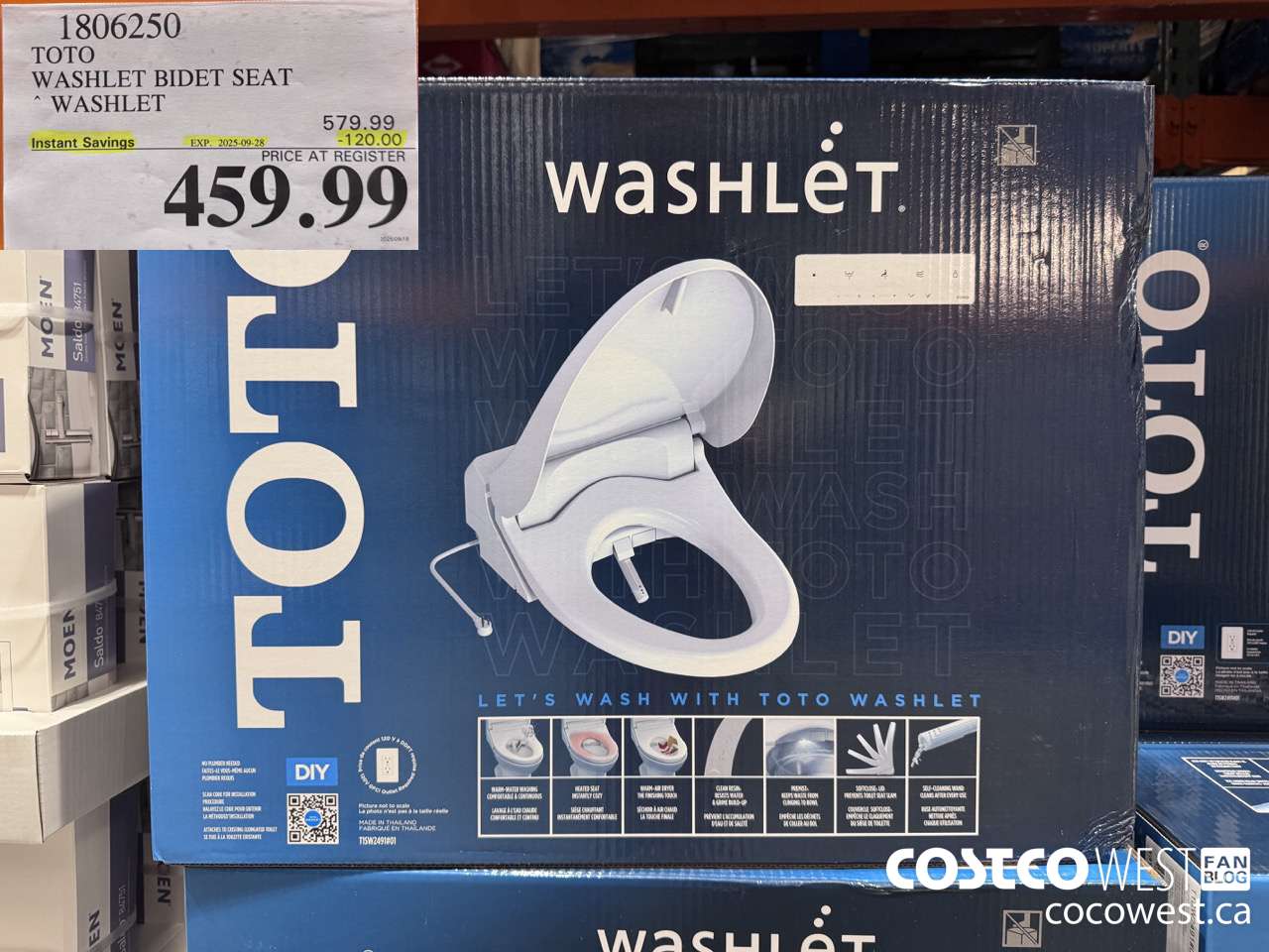 1806250 TOTO WASHLET BIDET SEAT WASHLET ($120.00 INSTANT SAVINGS EXPIRES ON 2025-09-28) $459.99