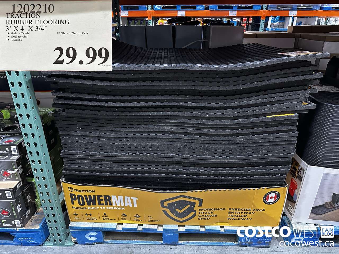 1202210 TRACTION RUBBER FLOORING 3'X4'X3/4