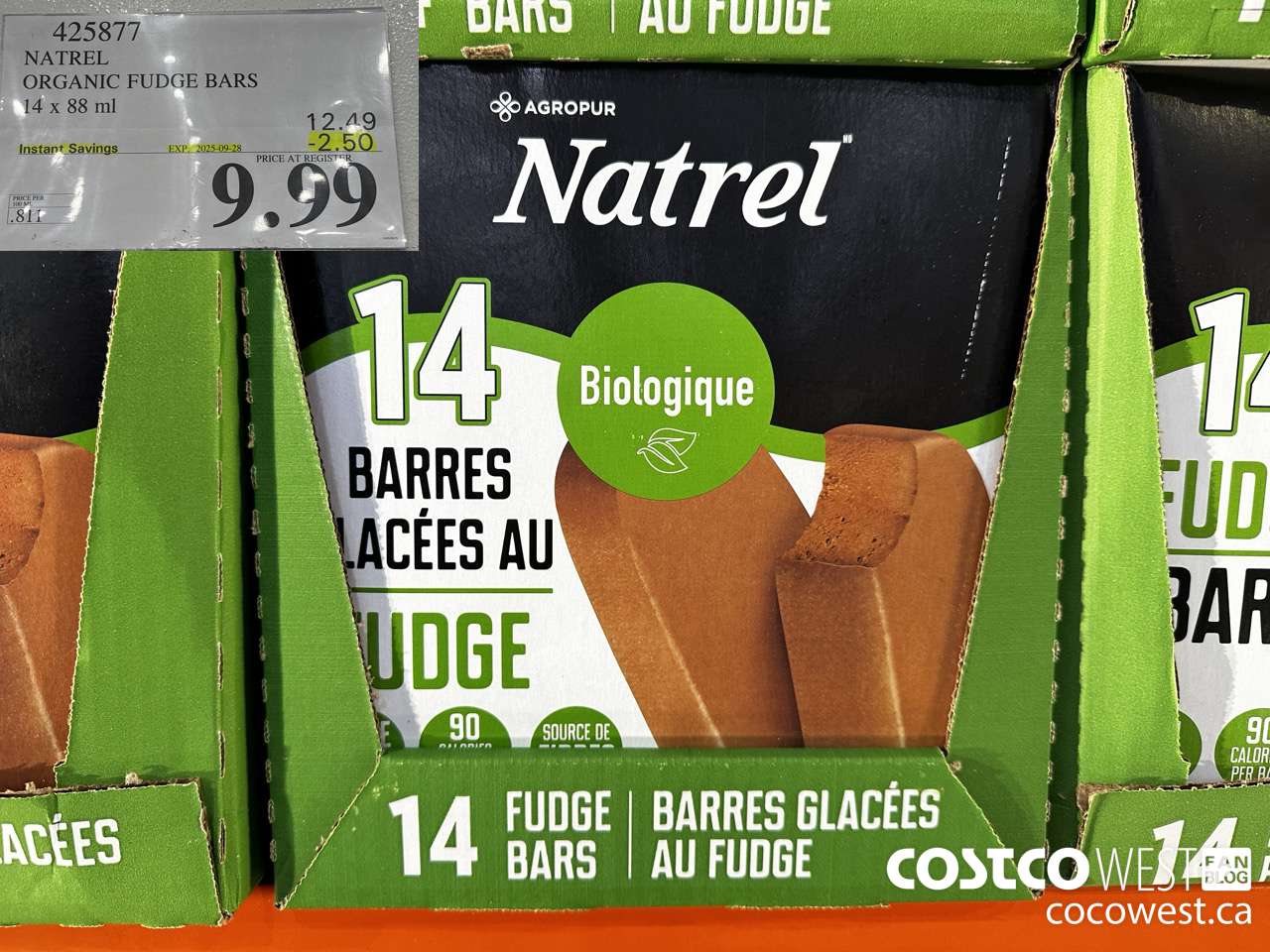 425877 TRADITIONS ORGANIC FUDGE BARS 14 COUNT ($2.50 INSTANT SAVINGS EXPIRES ON 2025-09-28) $9.99