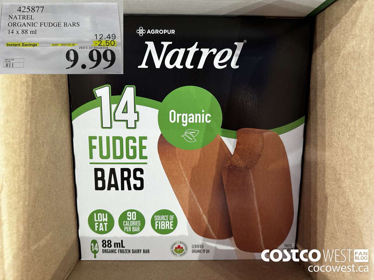 425877 TRADITIONS ORGANIC FUDGE BARS 14 COUNT ($2.50 INSTANT SAVINGS EXPIRES ON 2025-09-28) $9.99