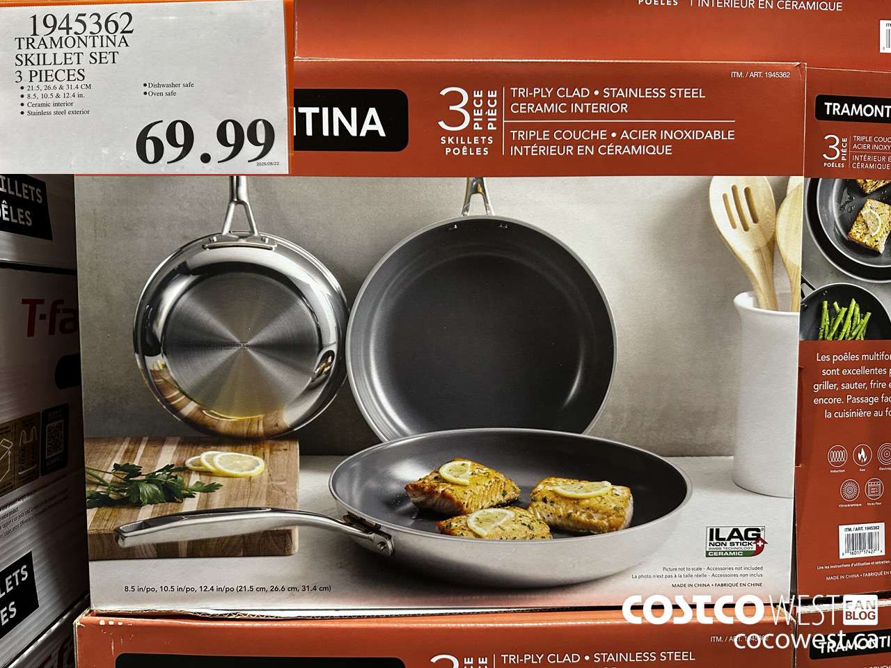 1945362 TRAMONTINA SKILLET SET 3 PIECES $69.99