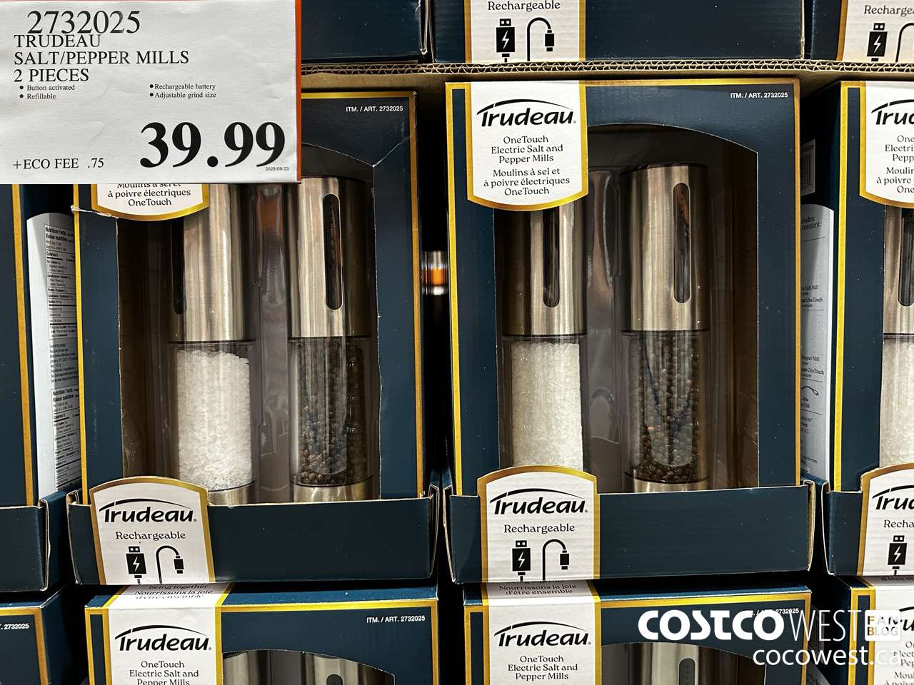 2732025 TRUDEAU SALT/PEPPER MILLS 2 PIECES $39.99
