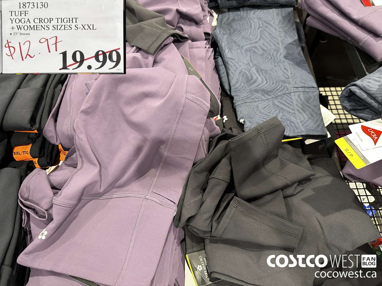 1873130 TUFF YOGA CROP TIGHT WOMENS SIZES S-XXL $12.97