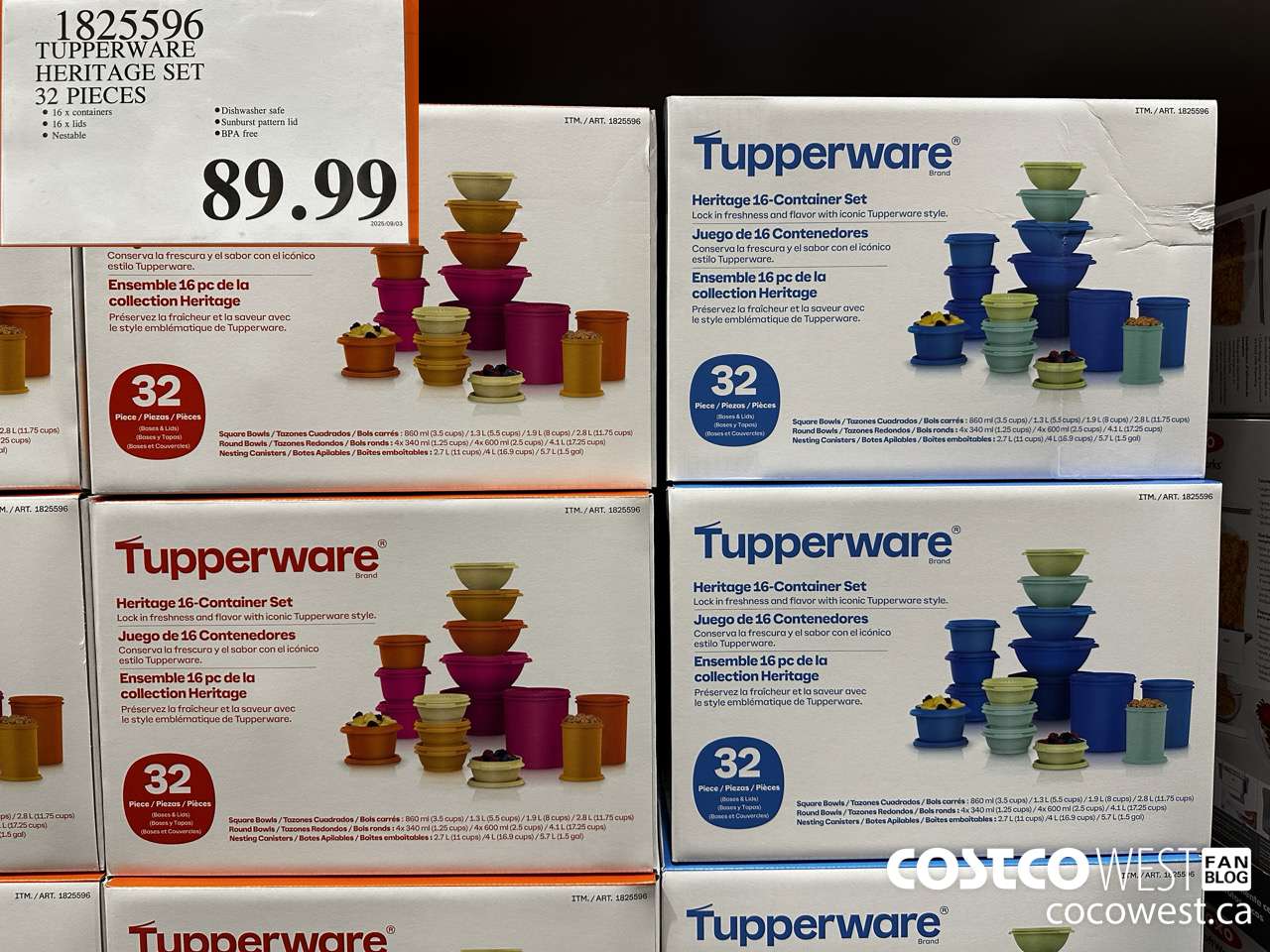 1825596 TUPPERWARE 32-PIECE HERITAGE FOOD STORAGE SET $89.99