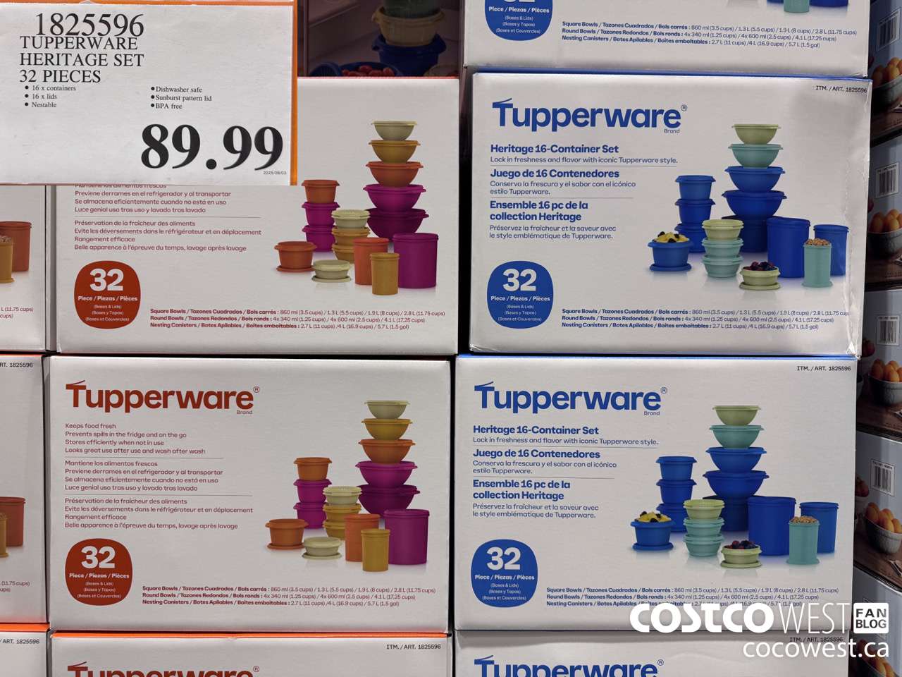 1825596 TUPPERWARE 32-PIECE HERITAGE FOOD STORAGE SET $89.99