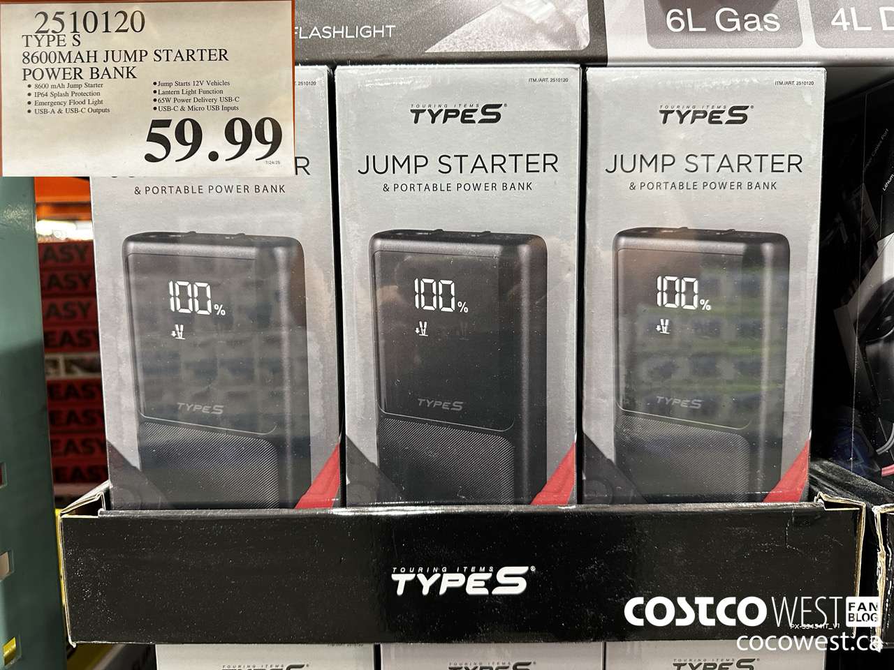 2510120 TYPE S 8600MAH JUMP STARTER POWER BANK $59.99