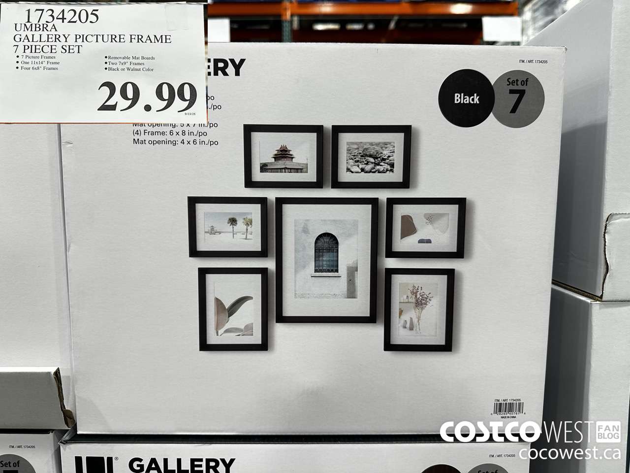 1734205 UMBRA GALLERY FRAMES 7 PIECES $29.99