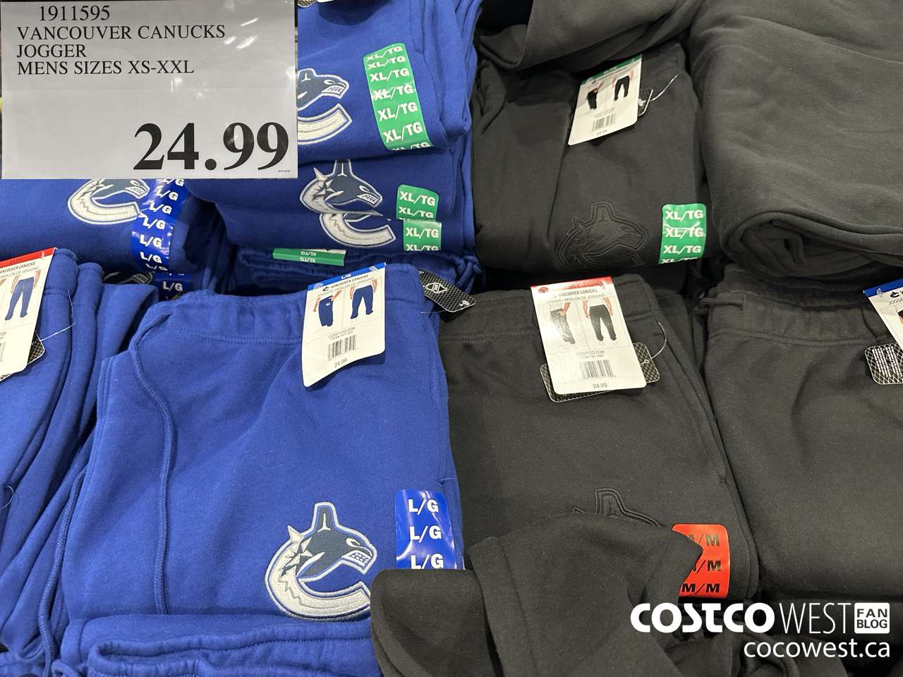 1911595 VANCOUVER CANUCKS JOGGER MENS SIZES XS-XXL $24.99