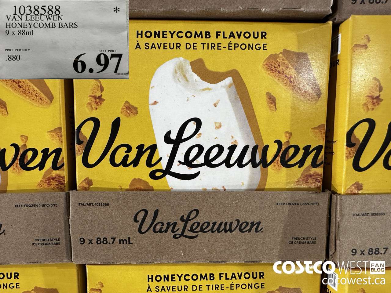 1038588 VAN LEEUWEN HONEYCOMB BARS 9 X 88ML $6.97