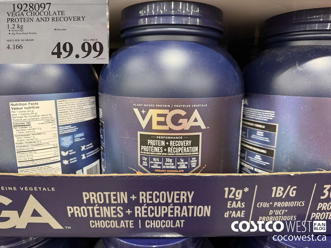 1928097 VEGA CHOCOLATE PROTEIN AND RECOVERY 1.2 KG $49.99