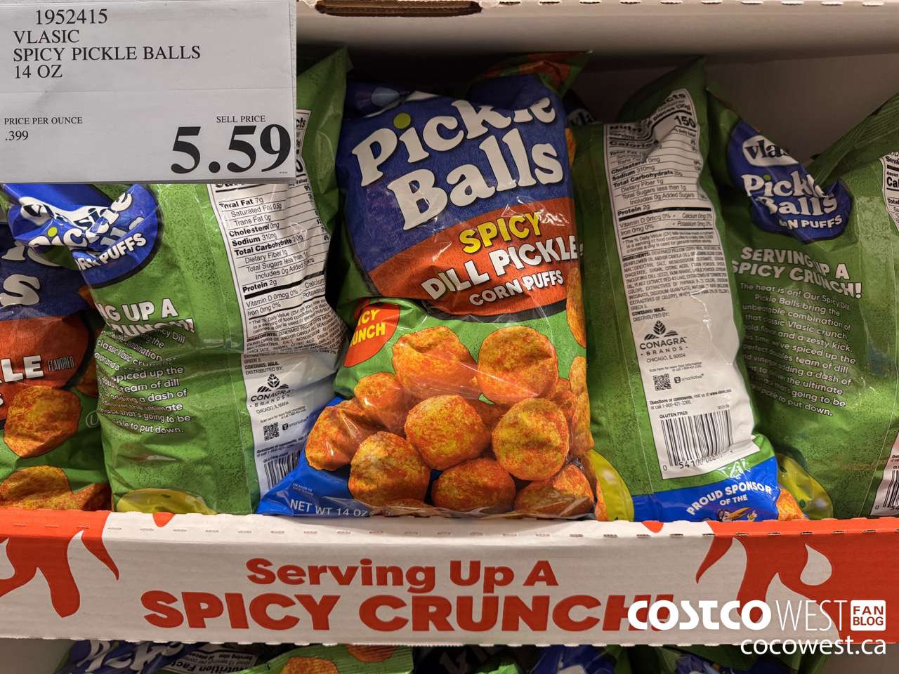 1952415 VLASIC SPICY PICKLE BALLS 14 OZ $5.59