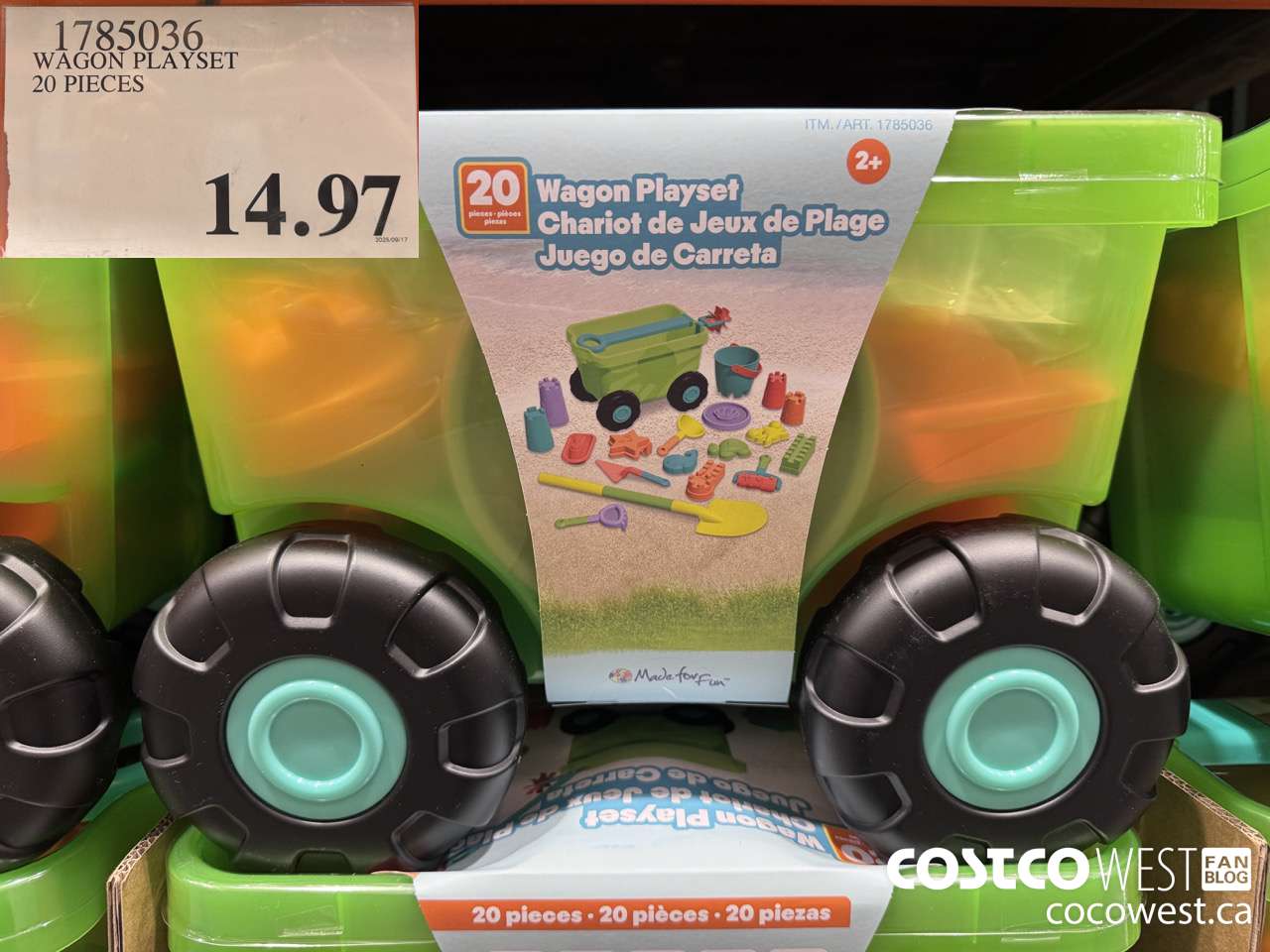 1785036 WAGON PLAYSET 20 PIECES $14.97