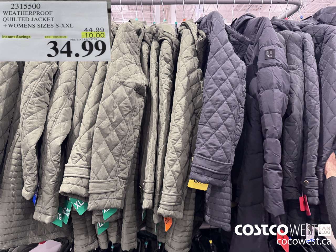 2315500 WEATHERPROOF QUILTED JACKET WOMENS SIZES S-XXL ($10.00 INSTANT SAVINGS EXPIRES ON 2025-09-28) $34.99