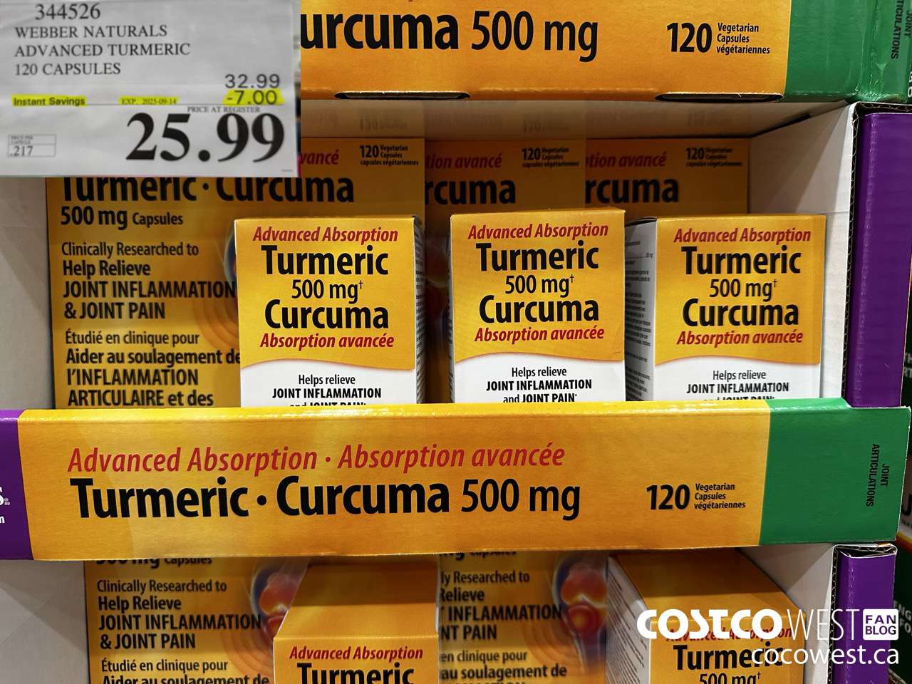 344526 WEBBER NATURALS ADVANCED TURMERIC 120 CAPSULES ($7.00 INSTANT SAVINGS EXPIRES ON 2025-09-14) $25.99