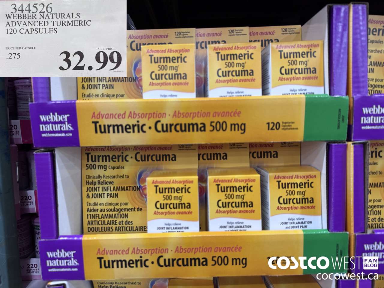 344526 WEBBER NATURALS ADVANCED TURMERIC 120 CAPSULES $32.99